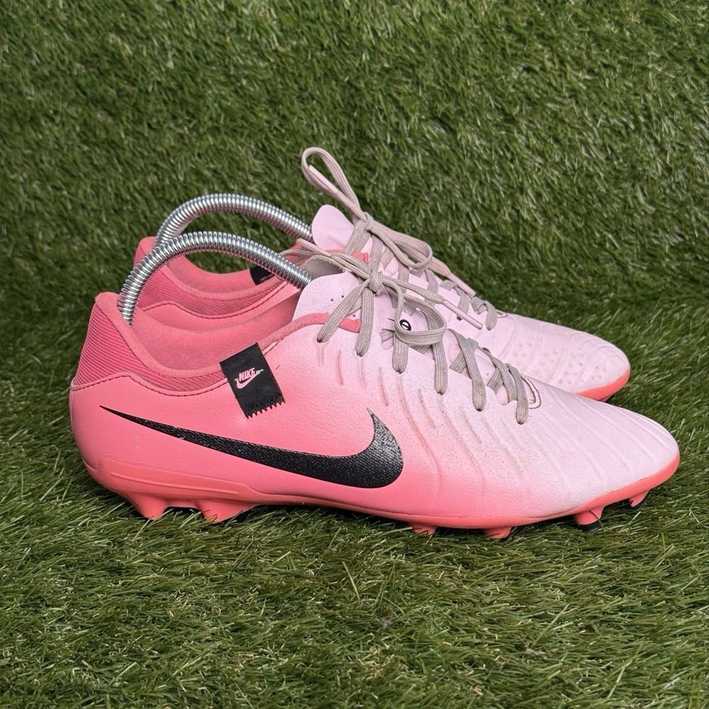 Nike Tiempo Legend 10 Mens 8.5 Pink Black Firm Ground Soccer Cleats DV4337-601